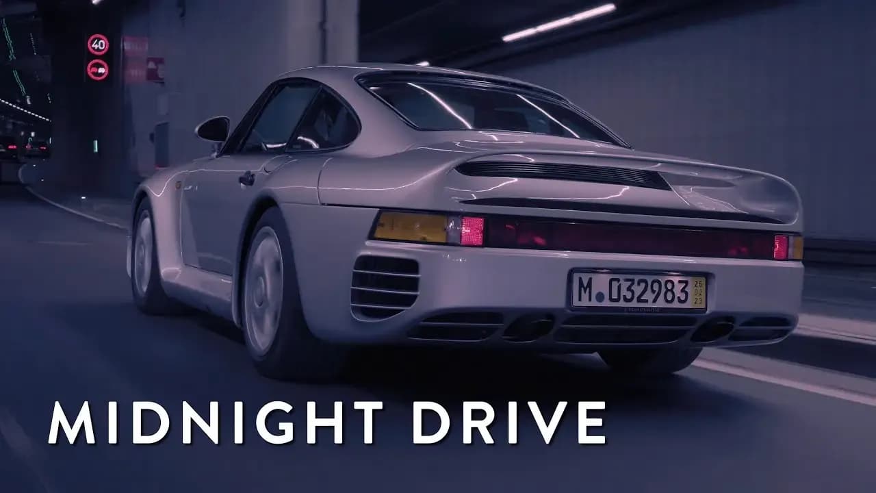 The gentleman express of the 80s: midnight drive in the legendary Porsche 959