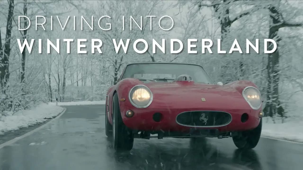Driving into winter wonderland